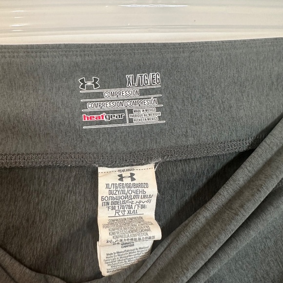 Under Armour Women's Capri Leggings Compression HeatGear Grey XL - Picture 2 of 3